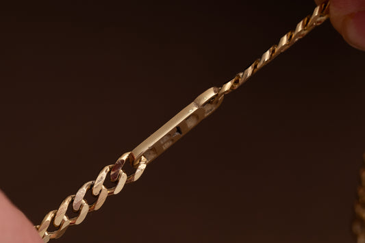 Erkek Gurmet Zincirli İsim Bileklik | 925 Gümüş