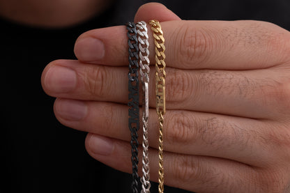 Erkek Gurmet Zincirli İsim Kolye | 925 Gümüş