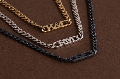 Erkek Gurmet Zincirli İsim Kolye | 925 Gümüş