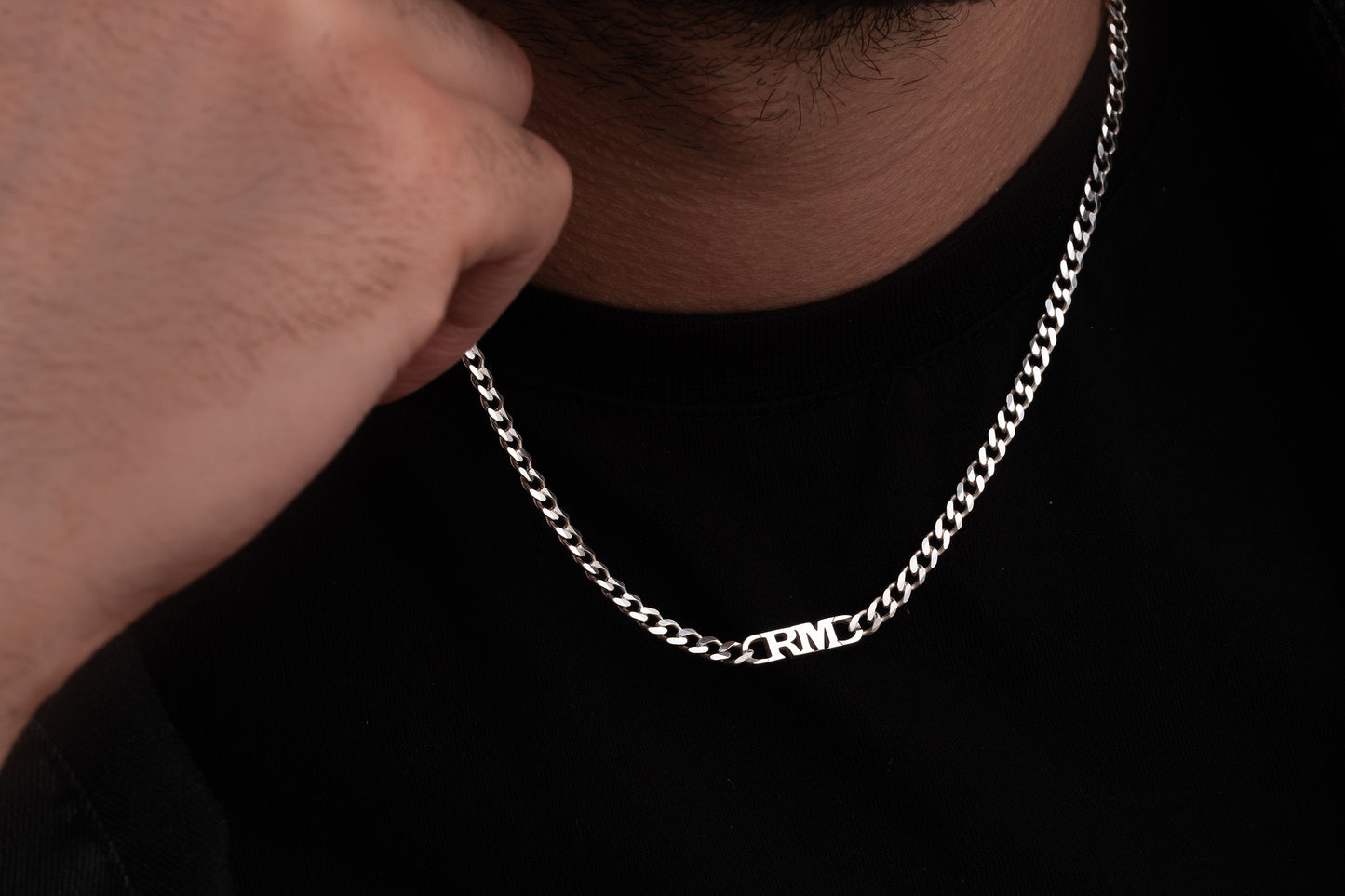 Erkek Gurmet Zincirli İsim Kolye | 925 Gümüş