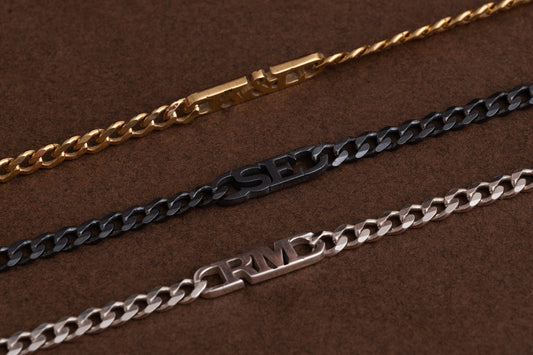 Erkek Gurmet Zincirli İsim Kolye | 925 Gümüş