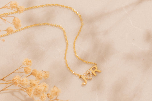 İki Harfli Kalpli Kolye | 925 Gümüş