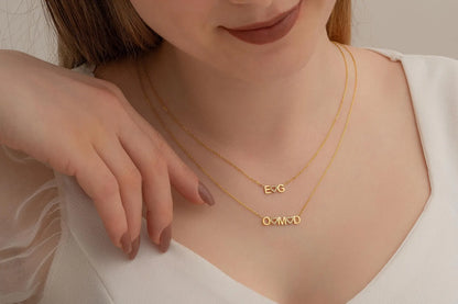 İki Harfli Kalpli Kolye | 925 Gümüş