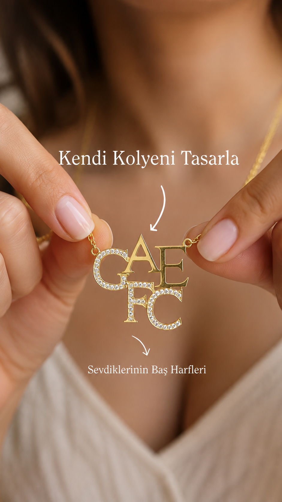Kişiye Özel Harf Kolye | 1-5 Harf | 925k Gümüş