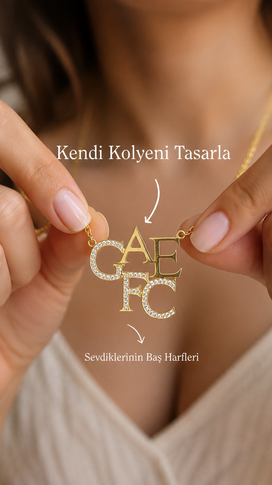 Kişiye Özel Harf Kolye | 1-5 Harf | 925k Gümüş
