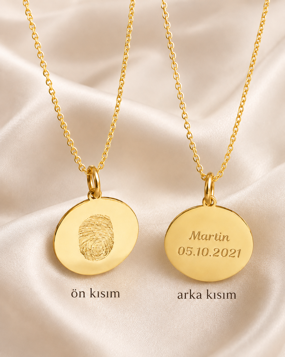 Parmak İzi Kolye | 925k Gümüş