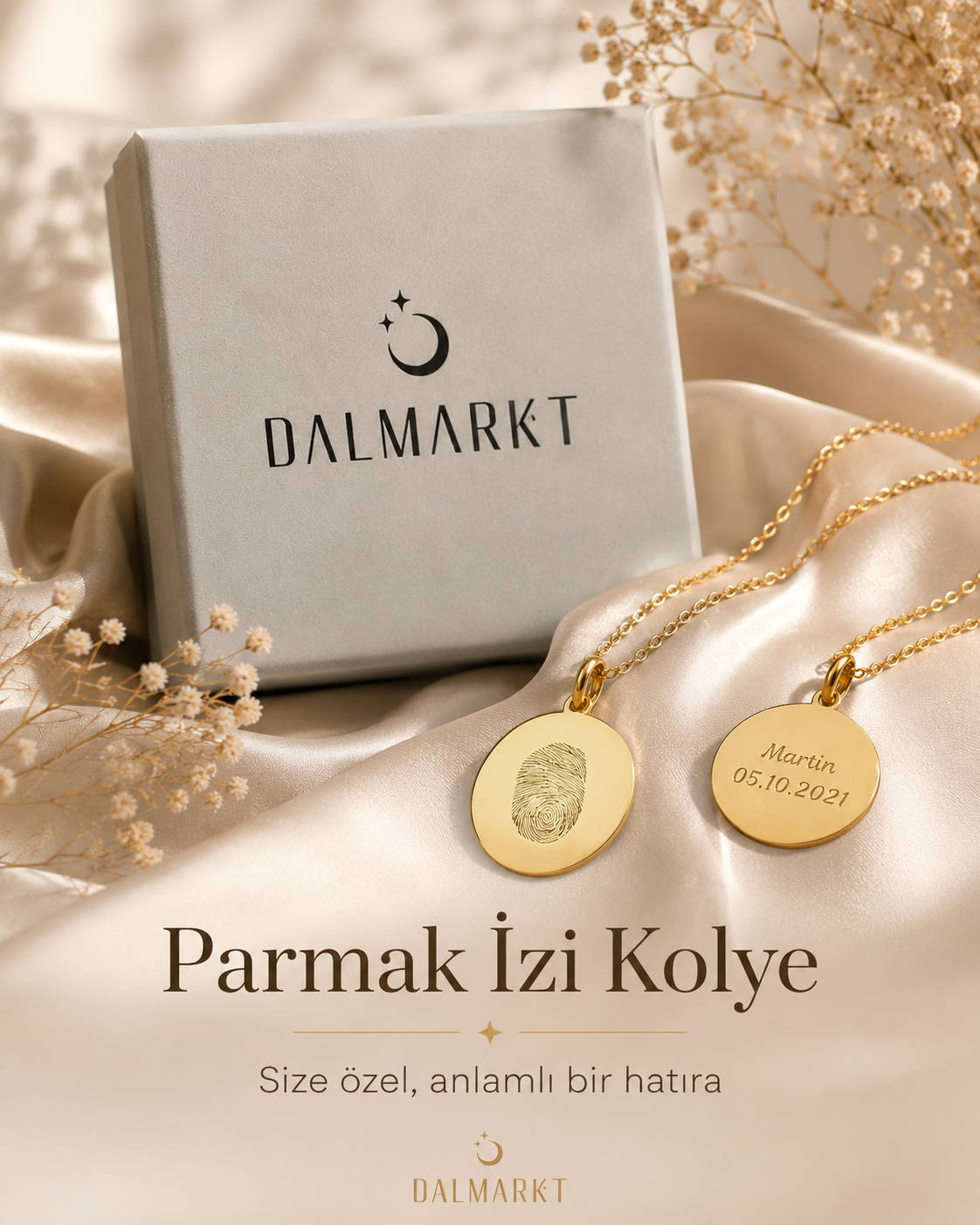 Parmak İzi Kolye | 925k Gümüş